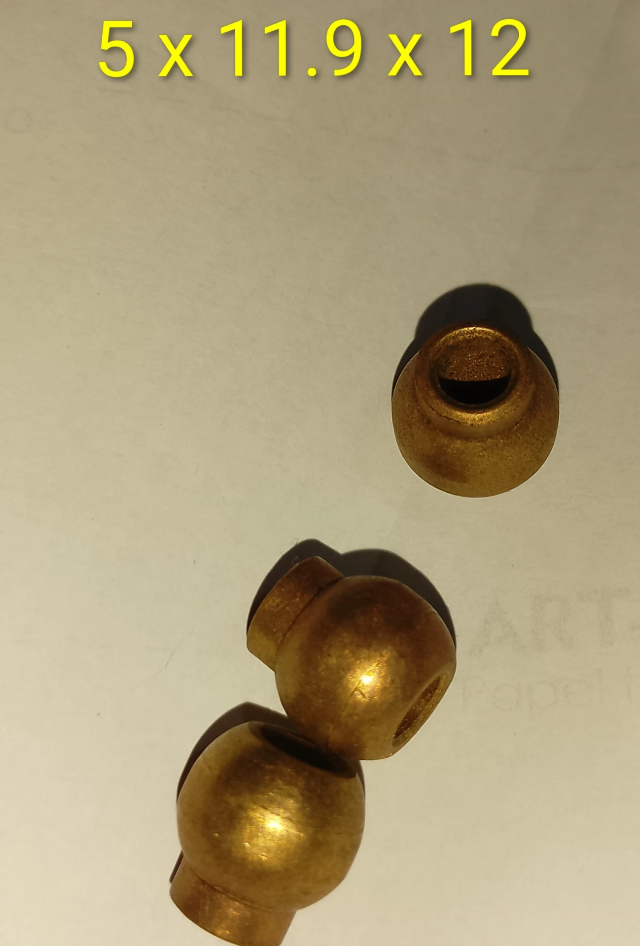 buje esférico con cuello de 5x11.9x12