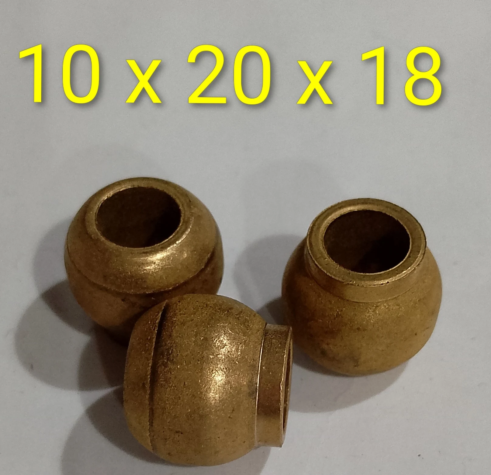Buje esférico con cuello 10x20x18