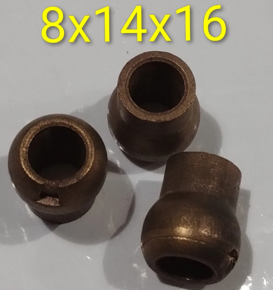 Buje esférico con cuello 8x14x16