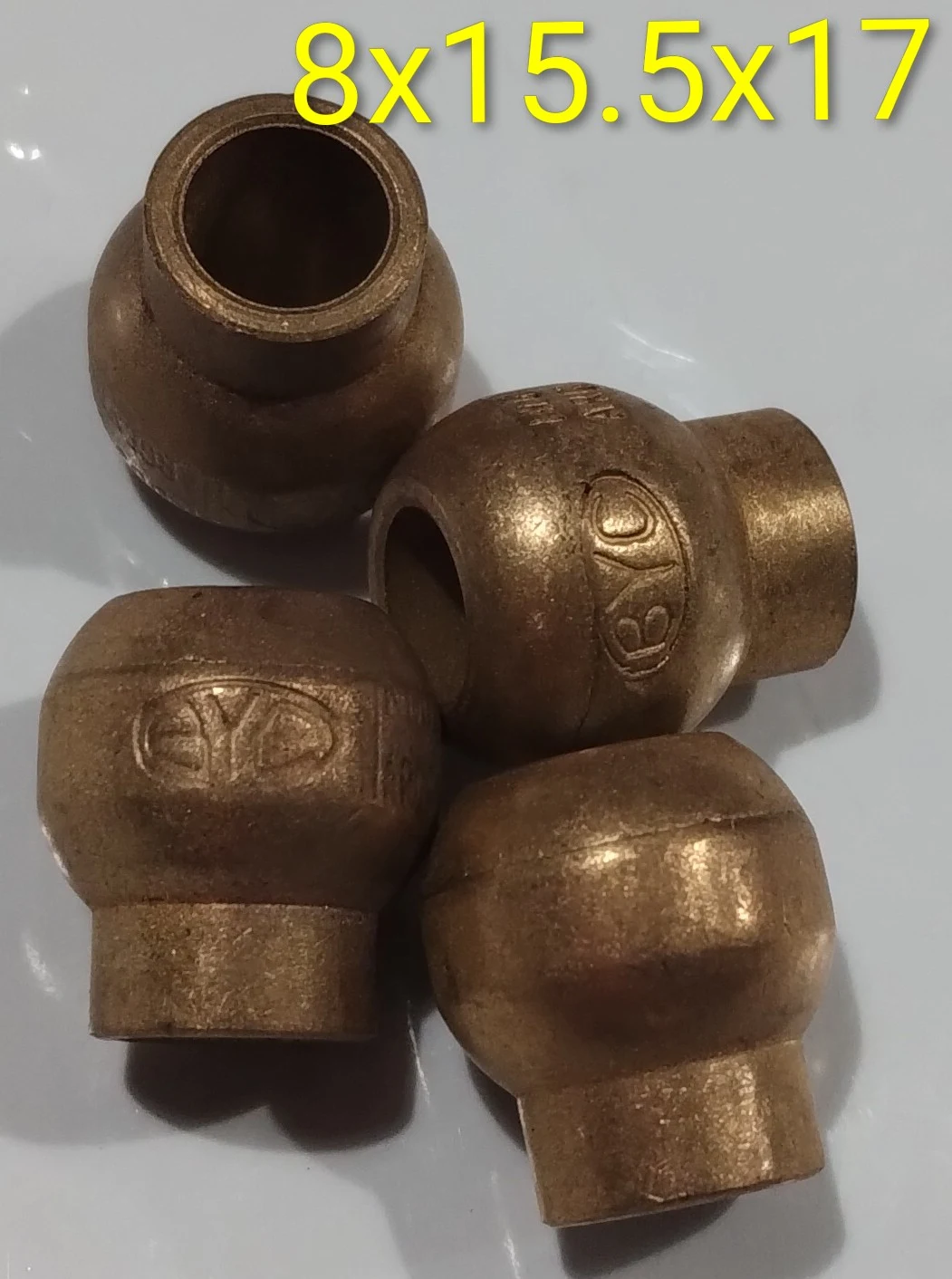 Buje esférico con cuello 8x15.5x17