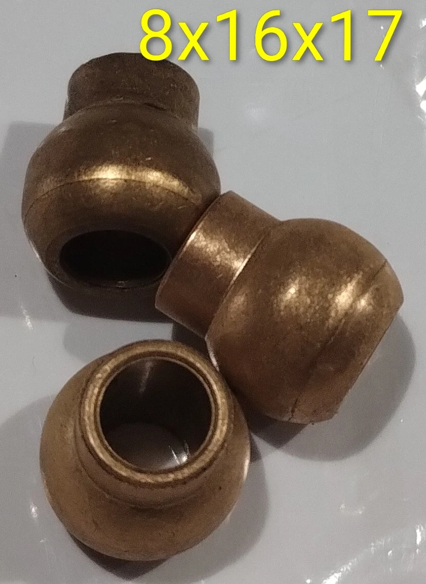 Buje esférico con cuello 8x16x17