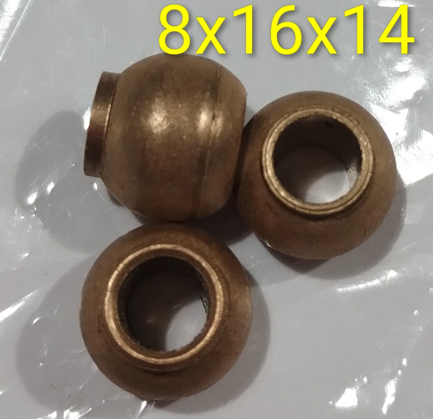 Buje esférico con cuello 8x16x14