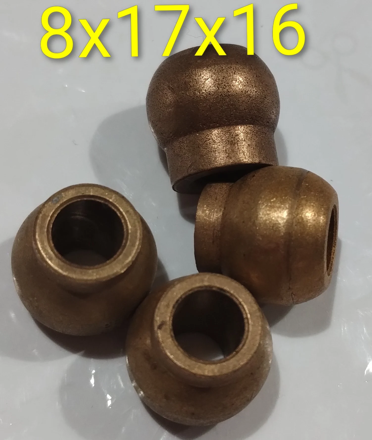 Buje esférico con cuello 8x17x16