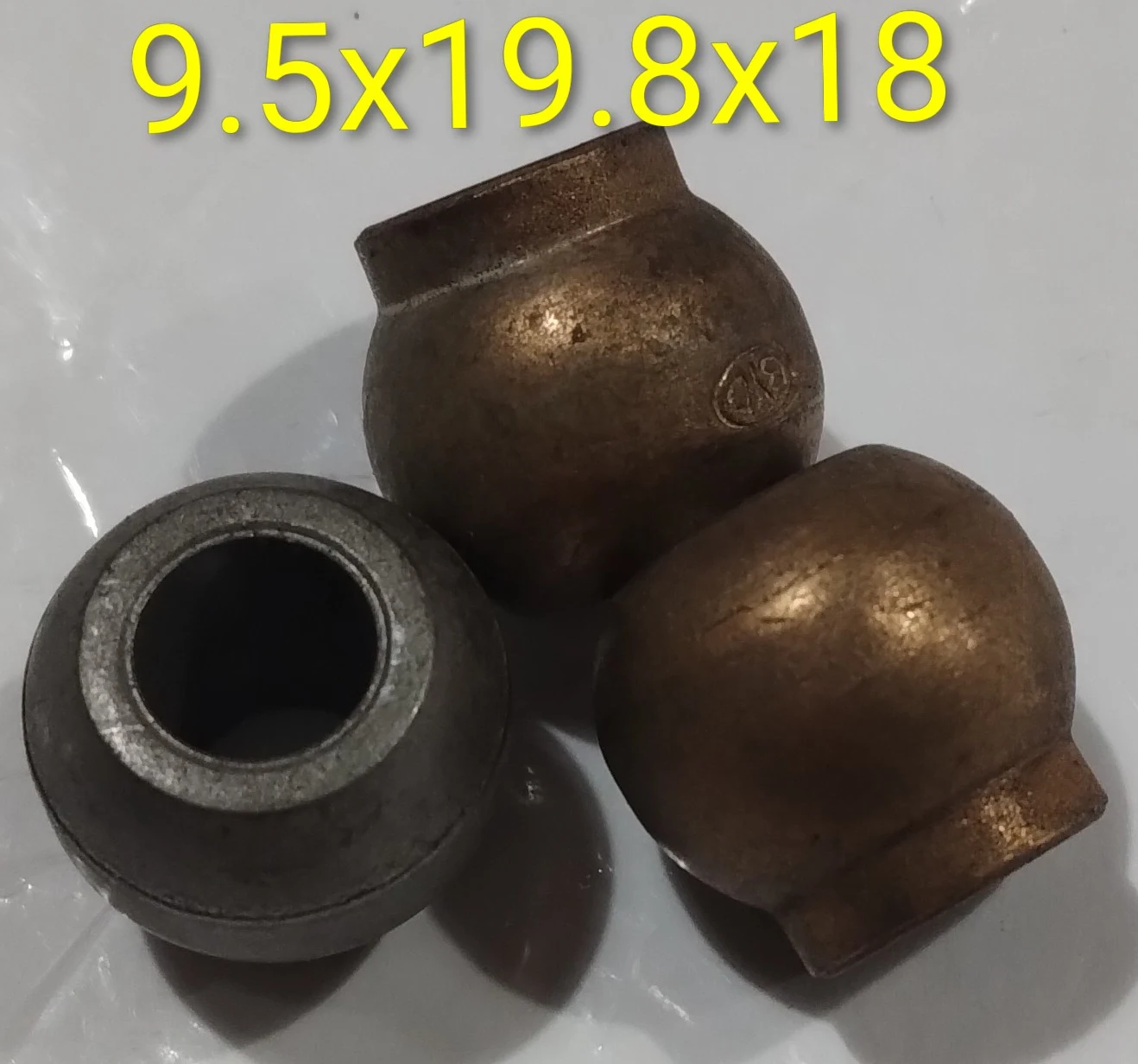 buje esférico con cuello 9.5x19.8x18