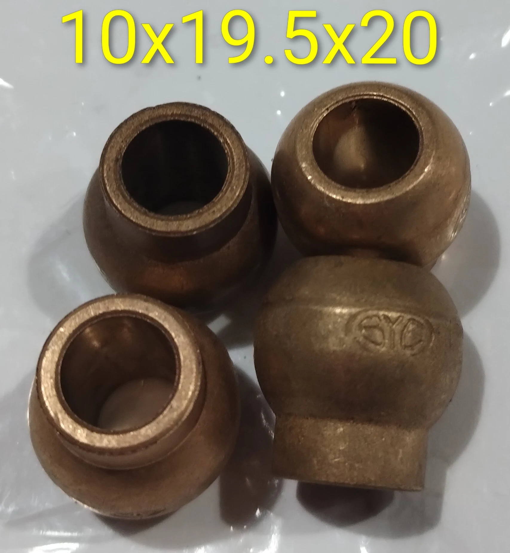 Buje esférico con cuello 10x19.5x20