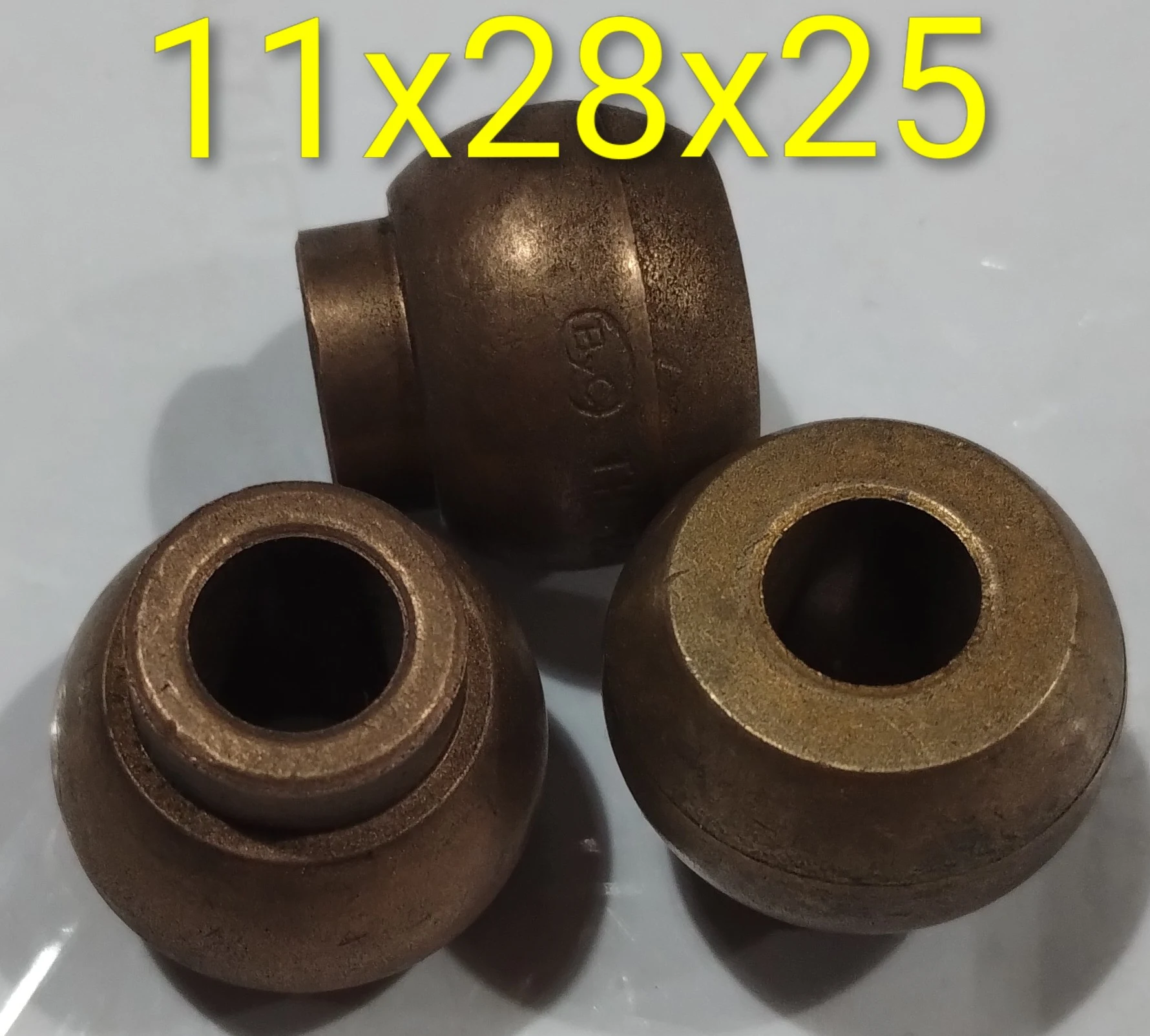 Buje esférico con cuello 11x28x25