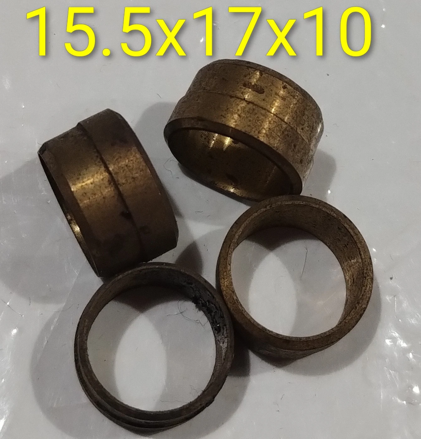 Buje cilíndrico con tope 15.5x17x10