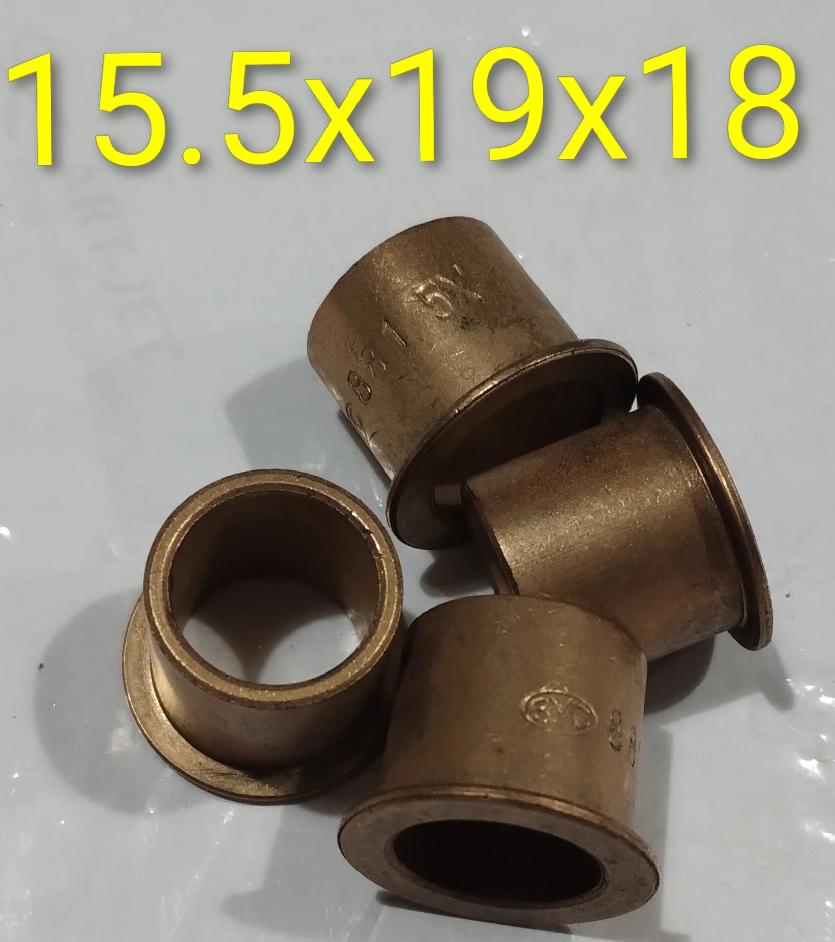 Buje cilíndrico con tope 15.5x19x18