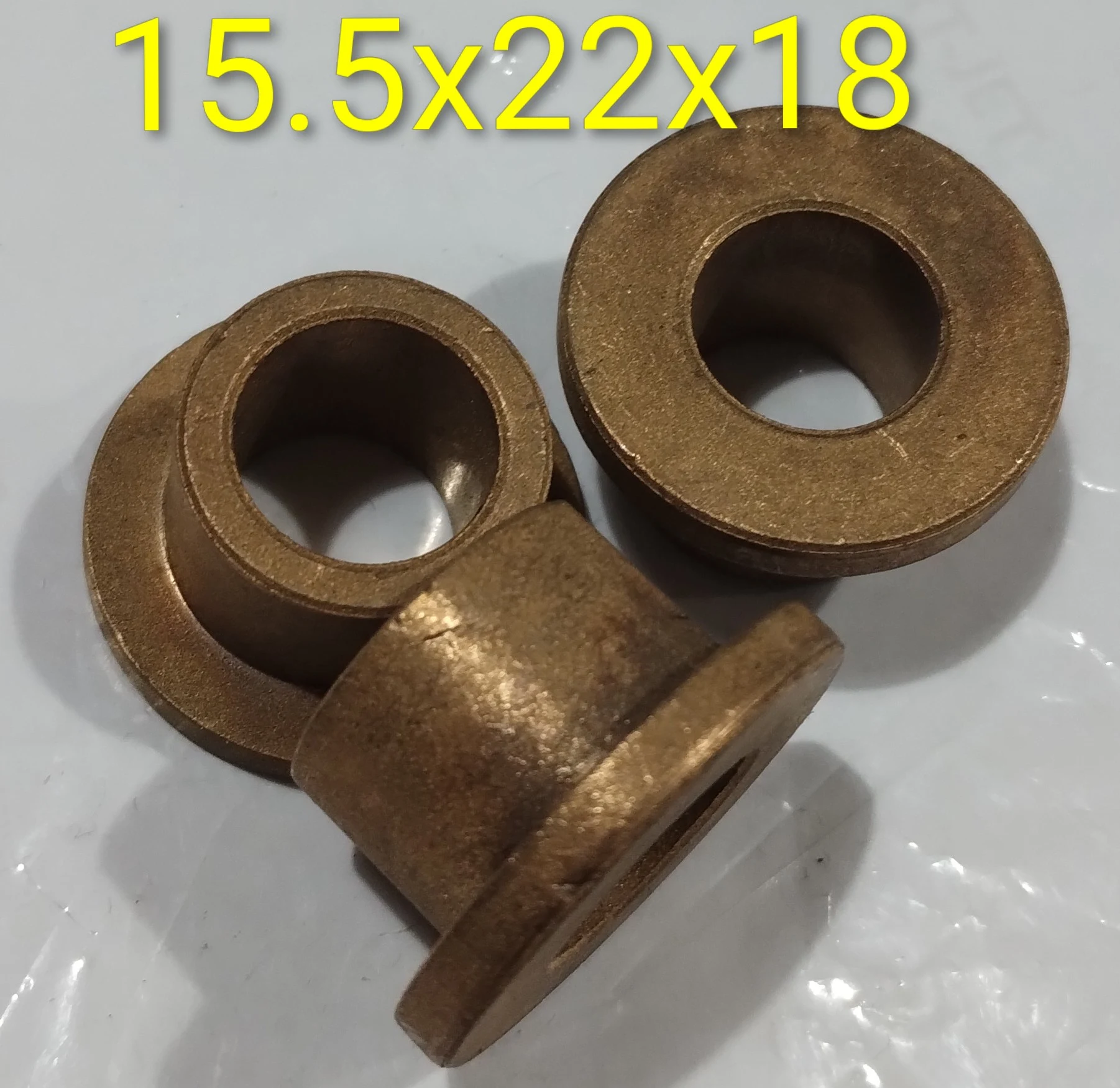 Buje cilíndrico con tope 15.5x22x18