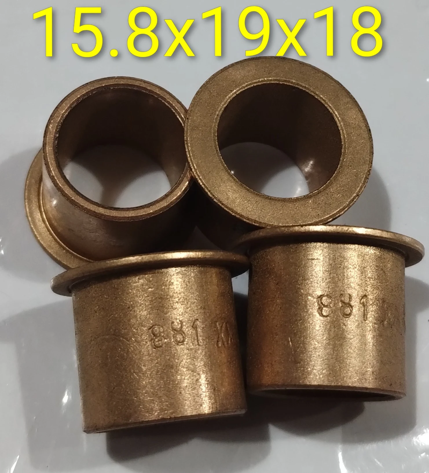 Buje cilíndrico con tope 15.8x19x18