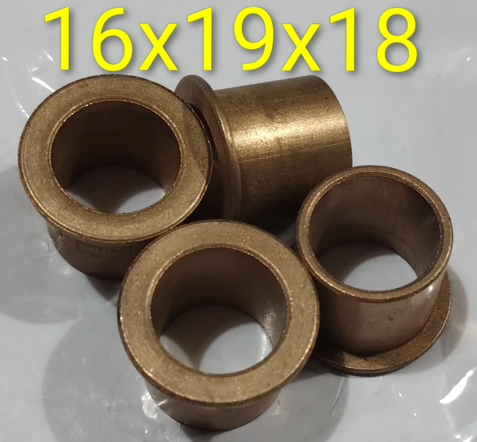 Buje cilíndrico con tope 16x19x18